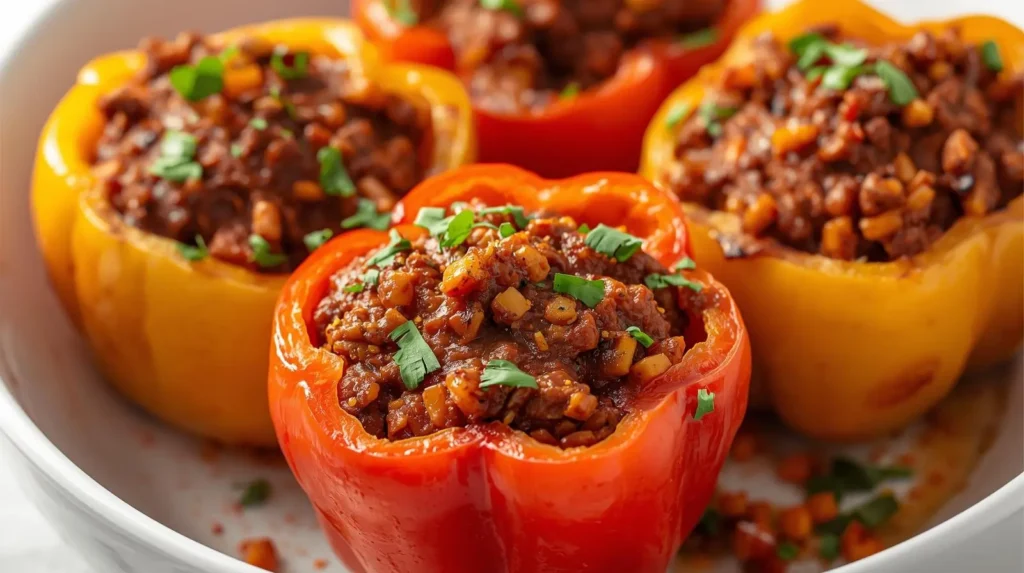 Easy  Keto Stuffed Bell Peppers 
