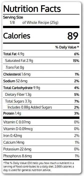 Nutrition Information For Gluten-Free Shortbread