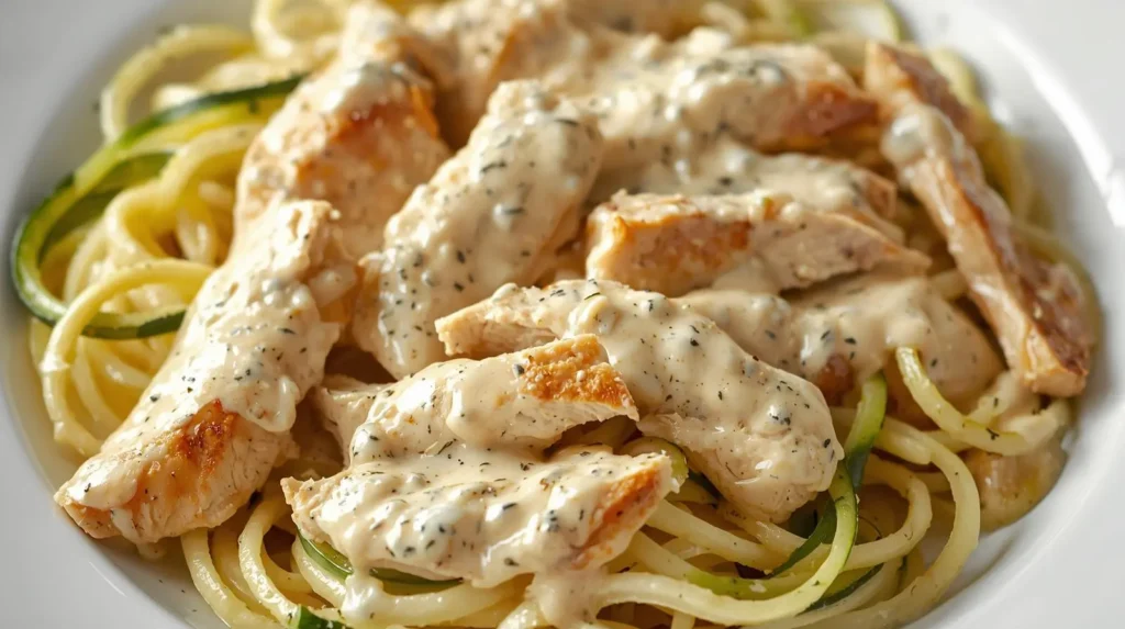 Perfect Chicken Alfredo with Zoodles